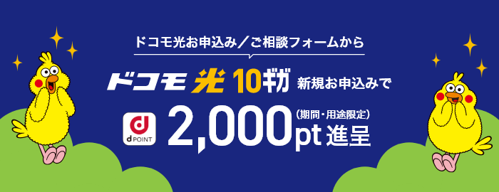 ドコモ光「dポイント2,000pt」