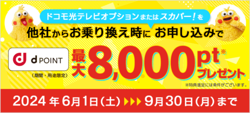 ドコモ光公式｜オプション加入dポイント